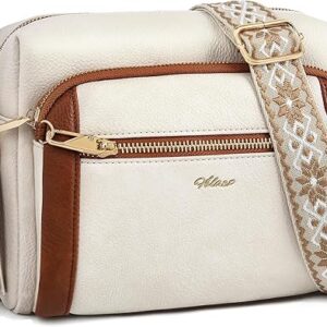 Crossbody Bags for Women- Small Leather Anti Theft Purses and Handbags with Wide Strap and Tassel