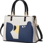 Top-handle Women Purses and Handbags, Vegan Leather Satchel Shoulder Bag Fashion Ladie Tote Bags with Detachable Strap