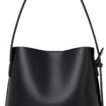 Bucket Bag Vegan Leather Shoulder Purses for Women Trendy Adjustable Strap
