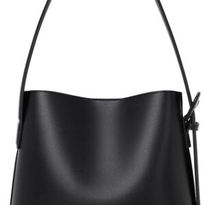 Bucket Bag Vegan Leather Shoulder Purses for Women Trendy Adjustable Strap