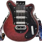 Men and Women Music Guitar Shaped Crossbody Shoulder Bag PU Leather Unique Novelty Guitar Purse