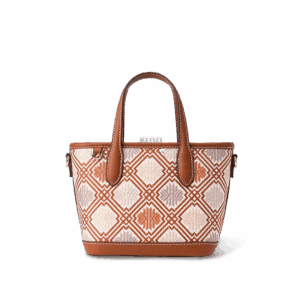 Luxury Zhuang Brocade Leather Zipper Crossbody Bag