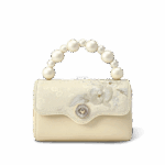 Luxury Orchid Butterfly Design Embroidered Silk Handbag