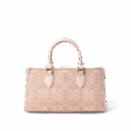 song-brocade-leather-handbag-pink-gold-dingsheng-motif-front-view.png