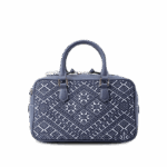 Zhuang Brocade  Flying Swallow Motif  Embroidered Leather Crossbody Bag